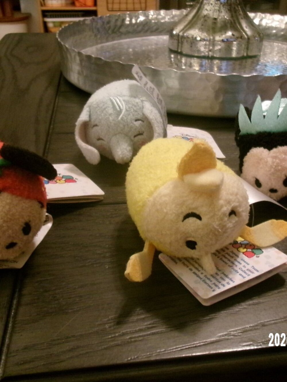 Lot of 4 NEW Disney Tsum Tsum Plush Lot  All with Tags 2 Minnies, Dumbo, Lumiere